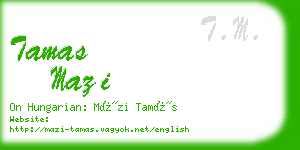 tamas mazi business card